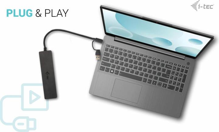 Immagine prodotto i-tec Hub USB-C in metallo (USB-C, 4 Porti)