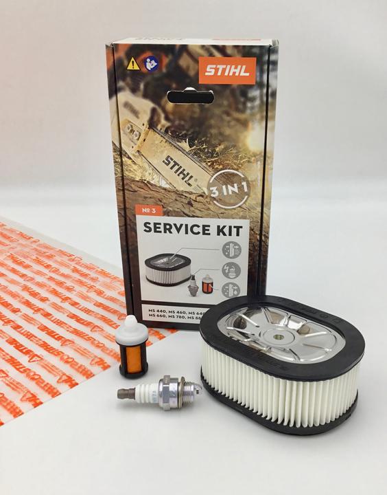 Image du produit Stihl Kit d'entretien 3 MS 440, MS 640, MS 650, MS 660, MS 780, MS 880 11240074101 Filtre, bougie