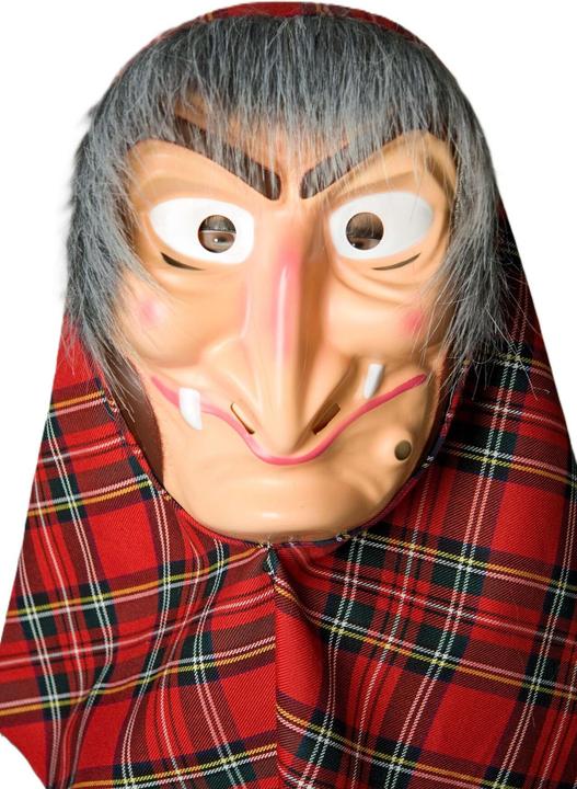 Produktbild Festartikel Müller Hexenmaske Mit Kopftuch Und Haar, Pvc