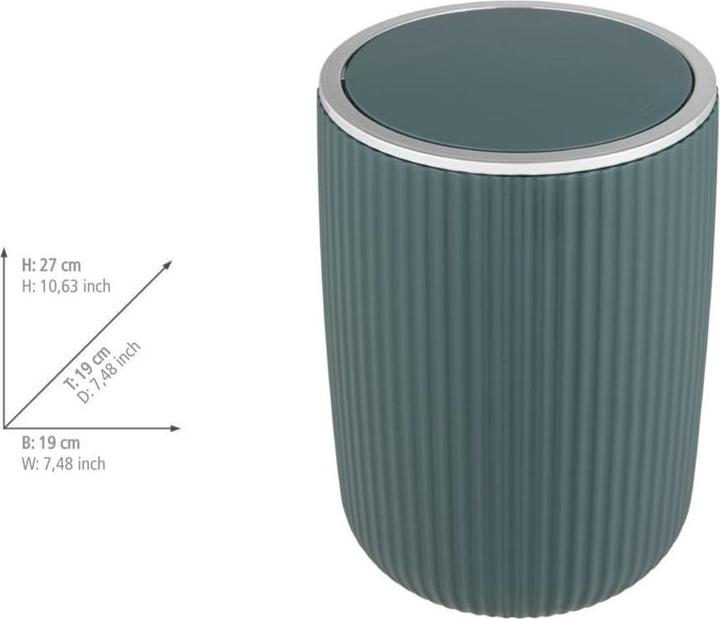 Produktbild Wenko Agropoli L Kosmetikeimer 5,5 l dunkelgrün (5.50 l)