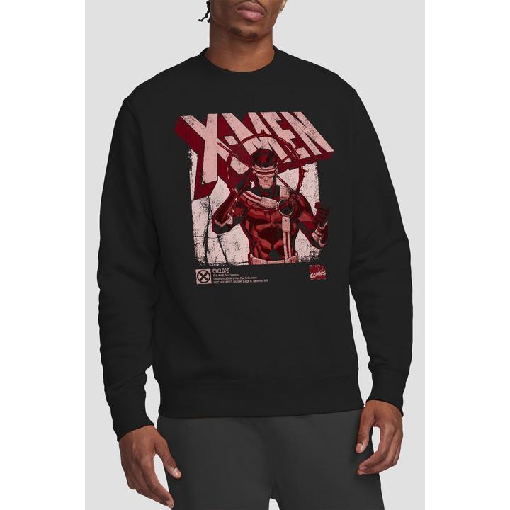 Actual product image Unisex Adult X-Men Cyclops Infographic Sweatshirt (M)