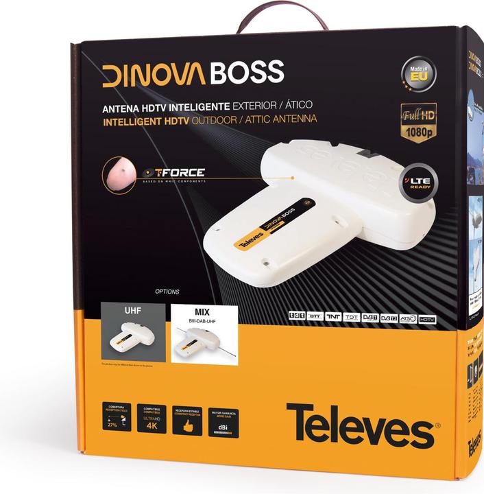 Produktbild Televes DINOVARVUTF2 SET Universal-Antenne UKW/DAB/DVB-T m.NT (Parabolantenne, 27 dB, DVB-S / -S2, DVB-T / -T2)