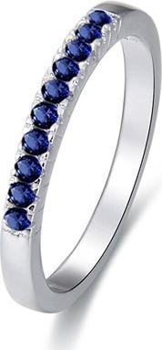 Beneto Silver ring with zircons AGG327 - Circuit: 62 mm (L) (62)