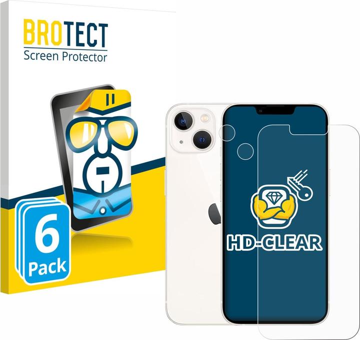 Immagine prodotto BROTECT Pellicola Trasparente (6 Pezzo/i, Apple iPhone 13)
