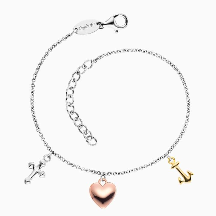 Produktbild Engelsrufer Glaube Liebe Hoffnung Armband (17 cm, 925er Silber)
