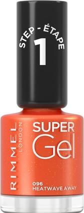 Rimmel London Rimmel - Super Gel STEP1 - Gel nail polish 12 ml 096 Heatwave Away (96 Heatwave Away, Gel-Effekt Nagellack)