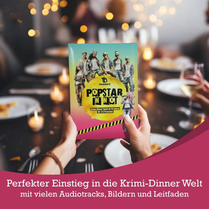 Actual product image Parameter B Popstar in distress - murder mystery dinner (German)