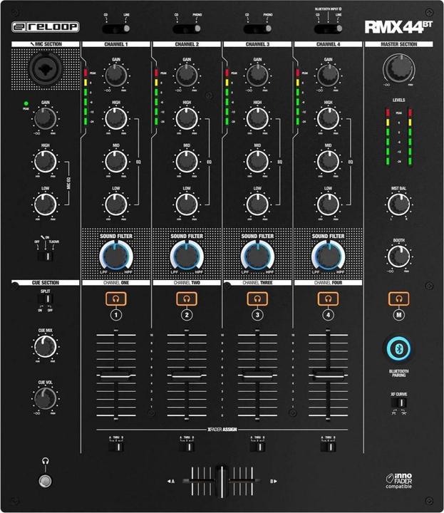 reloop DJ-Mixer RMX-44BT 4-Kanal (Clubmixer)