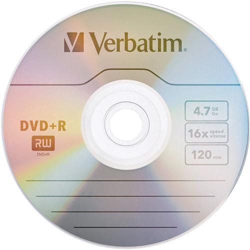 Produktbild Verbatim DVD+R, 16x, 4.7GB, 50er Spindel, bedruckbar (50 x)