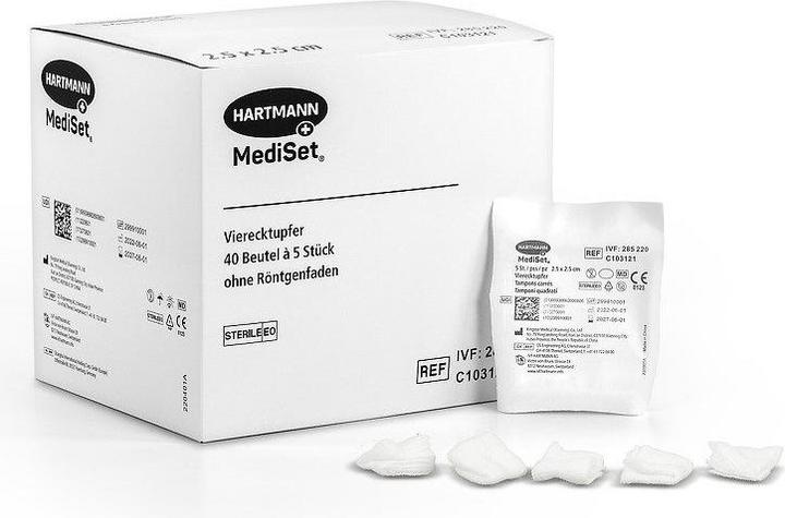 Image du produit Mediset tampons carrés stérile
