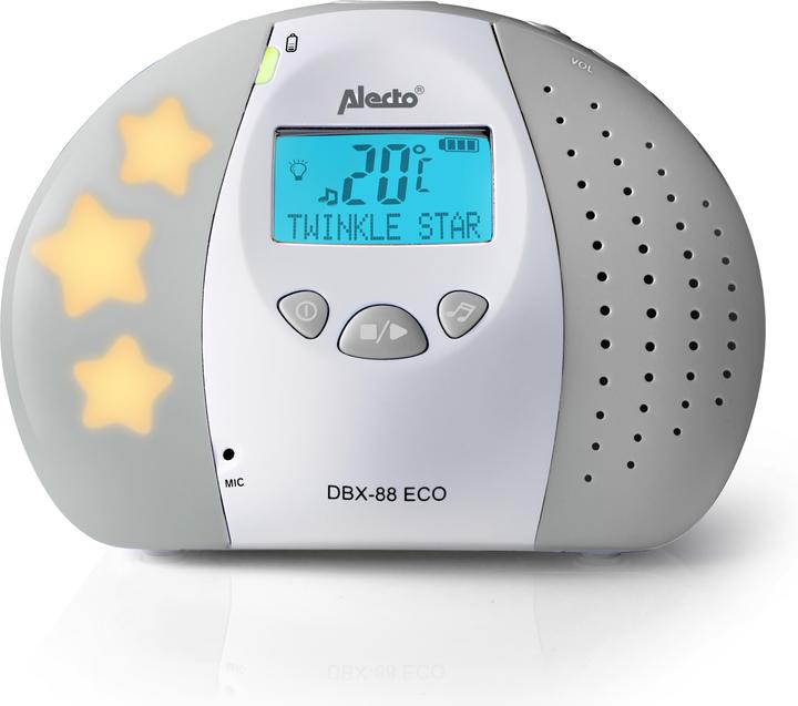 Actual product image Alecto DECT baby monitor with economy mode, display, white/grey (Baby Monitor Audio, 300 m)