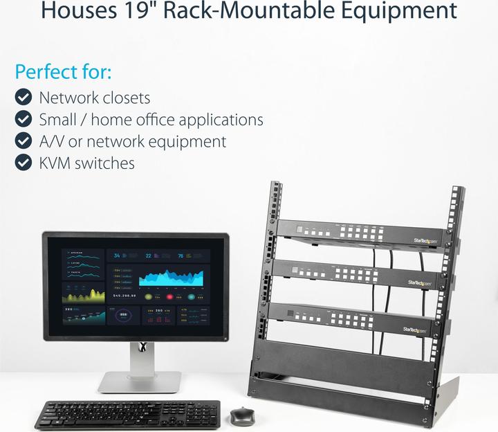 Actual product image StarTech 12U 19IN OPEN FRAME 2POST RACK (12 RU, 19 inch rack)