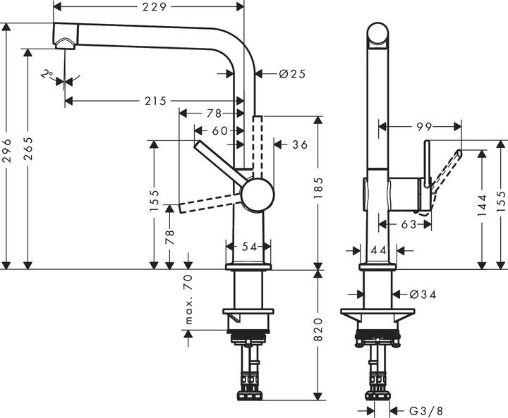 Produktbild hansgrohe HG Einhebel-Spültischmischer 270 TALIS M chrom