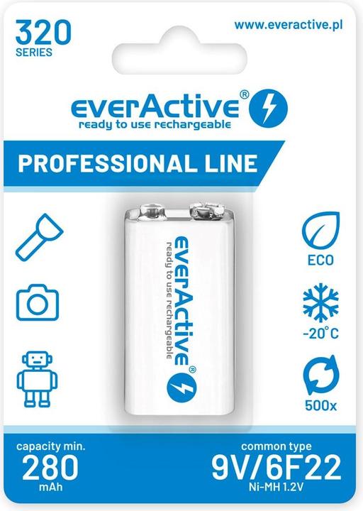 Produktbild Everactive Professional Line (1 Stk., 9V Block, 280 mAh)