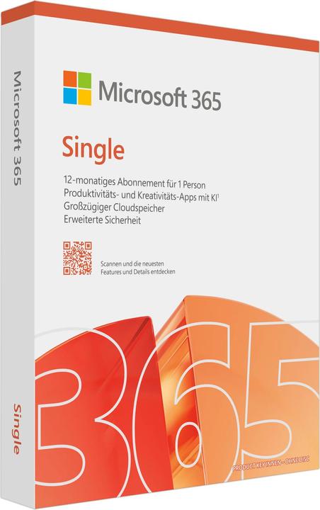 Actual product image Microsoft Office 365 Personal German (1 User, 12 months)