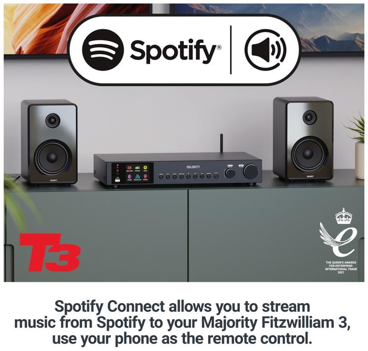 Produktbild Majority Fitzwilliam 3 Black (FM, DAB+, Bluetooth, WLAN)
