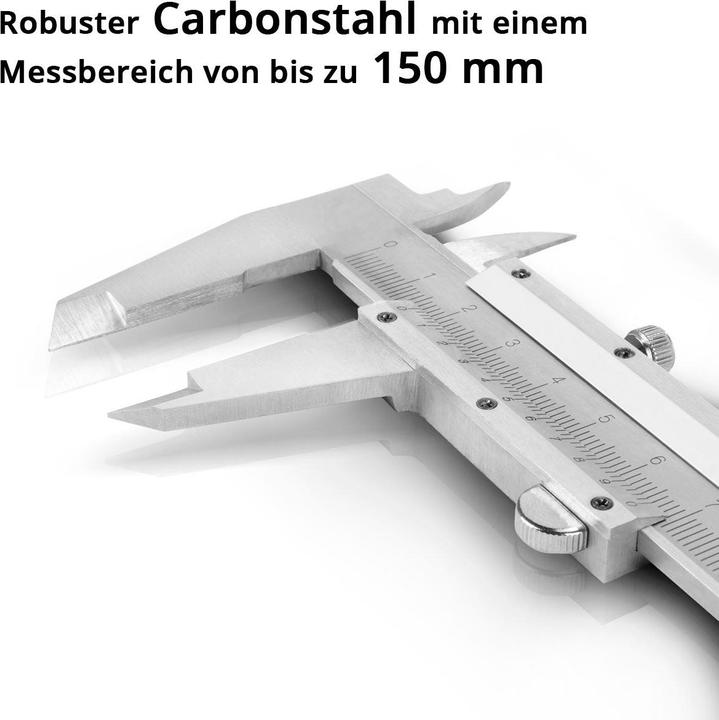 Actual product image Stahlwerk Caliper 0-150 mm DIN 862 made of hardened carbon steel (15 cm)