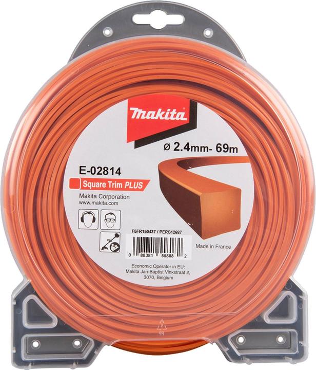 Productafbeelding Makita Maaidraad vierkant 2,4mmx69m (Grastrimmer, Trimmerdraad + draadspoel)