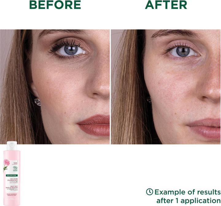 Image du produit Klorane Pivoine bio eau démaquillante lactée lait (Chiffons de nettoyage, 200 ml)