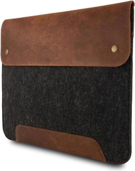 Produktbild Only-Bags.Store Leder- und Fleece-Tasche für Laptop, Laptop-Hülle 14 (14")