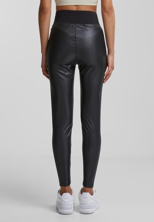 Actual product image Urban Classics Ladies Synthetic Leather High Waist Leggings (M)