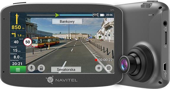Navitel RE 5 DUAL Full HD Grey (Built-in display, Bluetooth, Night vision, GPS receiver, Built-in microphone, Full HD)