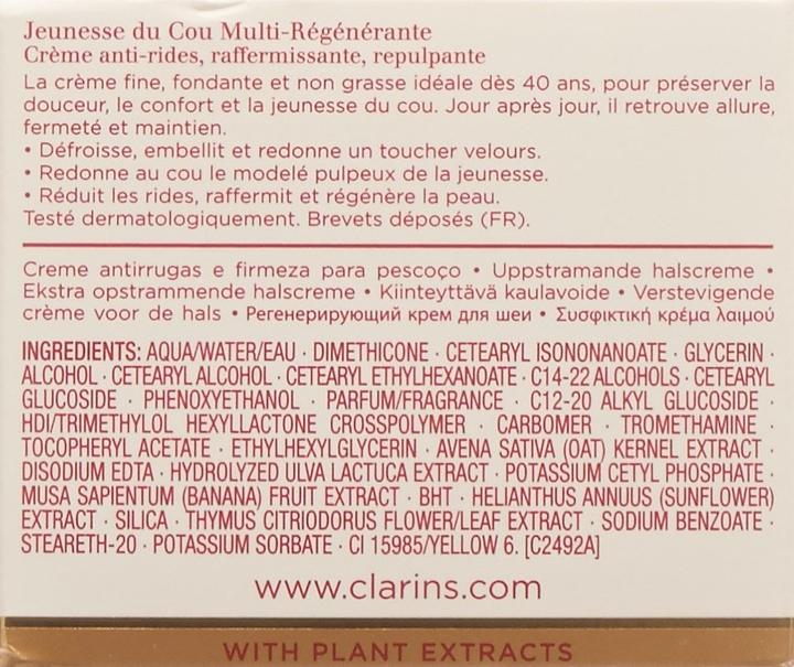 Actual product image Clarins Multi-Régénérante Anti-Age Neck Cream Jeunesse Du Cou (50 ml, Day cream)
