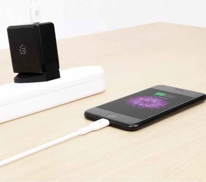 Actual product image Manhattan USB-C to Lightning Sync/Charging Cable (0.50 m, USB 4.0)