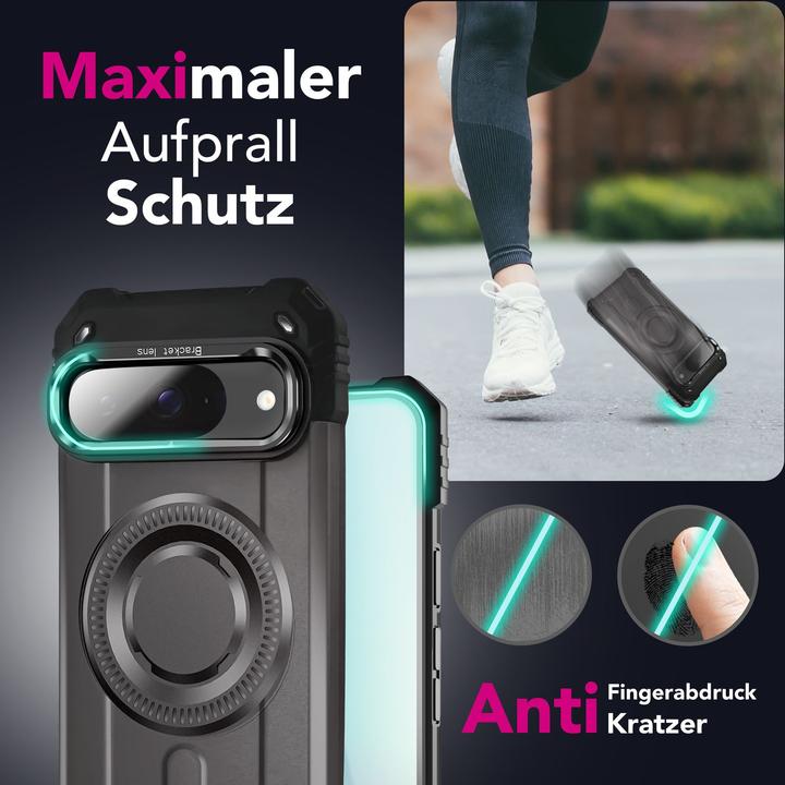 Image du produit Nalia Granite - Schlagfeste Panzer Hülle mit MagSafe & Kamera Standfuss - Military Cover (Google Pixel 9)