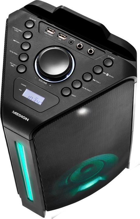 Productafbeelding Medion MD 43552 Feestluidspreker zwart (4 h, Elektrische stroom, Oplaadbare batterij)