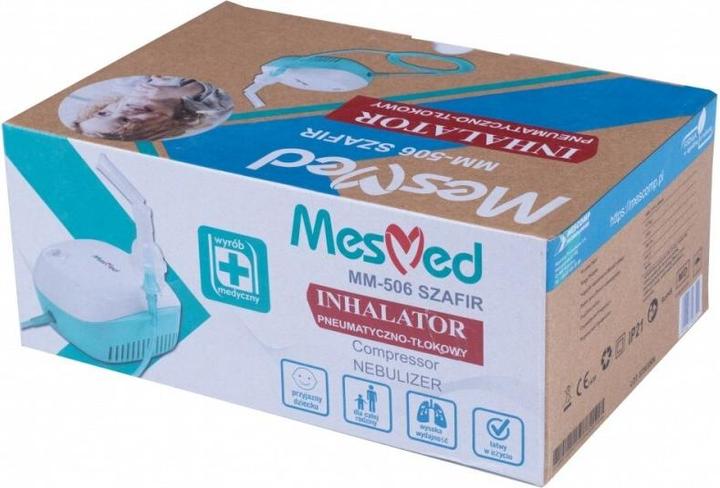 Produktbild MesMed Inhalator pneumatyczno-tłokowy nebulizator kompresorowy MM-506 Szafir