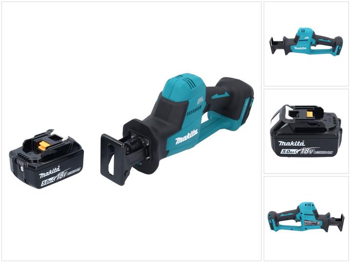 Actual product image Makita DJR 189 T1 Battery Reciprocating Saw 18 V Brushless + 1x Battery 5,0 Ah - without charger