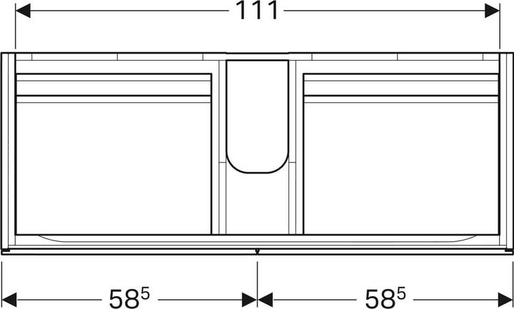 Produktbild Geberit Waschtischunterschrank Xeno wei hochglanz 4 Auszge mit Softeinzug fr 120 cm 5 (53 x 117 cm)