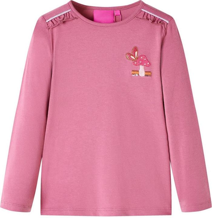 Actual product image VidaXL Children's long-sleeved shirt raspberry pink 92,Material: 95 % cotton (92)
