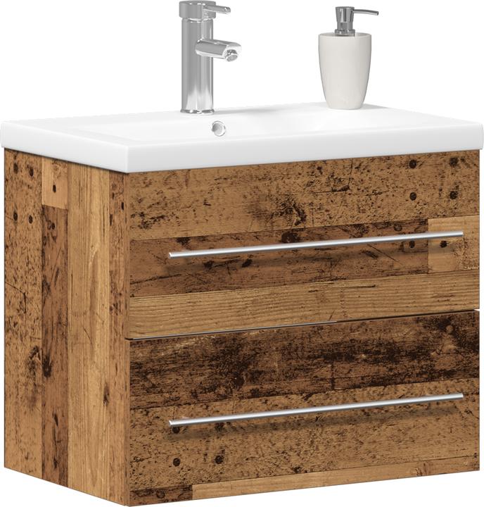 Produktbild VidaXL Badezimmer Waschschrank mit integriertem Waschbecken Altholz Spanplatte