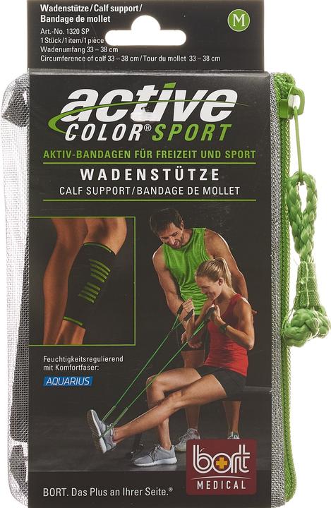 Produktbild Bort Medical ActiveColor Sport Wadenstütze M schwarz (M)