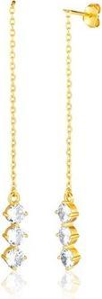 JVD - Unique gold-plated earrings with zircons SVLE1989XH2GO00