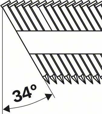 Produktbild Bosch Professional Zubehör D-Kopf Streifennagel SN34DK 90, 3,1 mm, 90 mm, blank, glatt