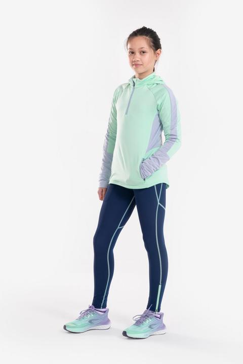 Image du produit Kiprun Cuissard long enfant zippé - Dry+ 900 bleu foncé/vert
