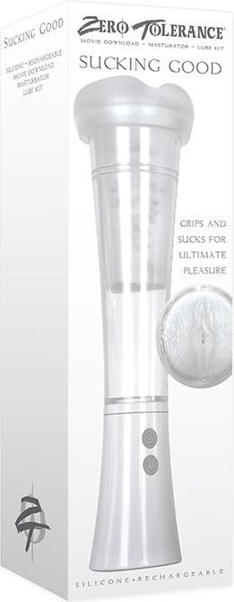 Actual product image Evolved Sucking Good VibrationsMasturbator Transparent