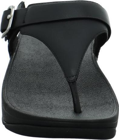 Actual product image Fitflop Lulu Adjustable Leather Toe Post Sandal (36)