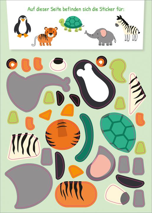 Actual product image Tessloff Stickers step by step. Zoo