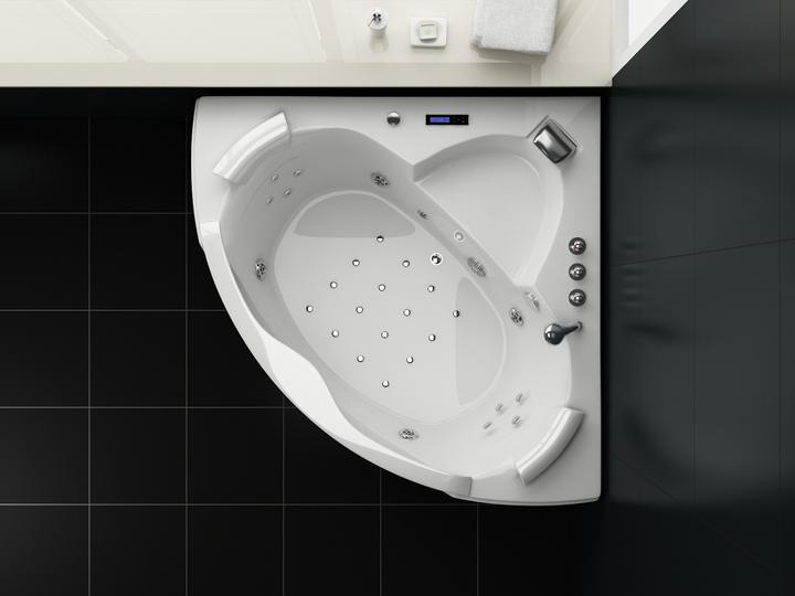 Actual product image PureHaven Whirlpool 150x150 cm elegant design heating light therapy sound system cleaning programme