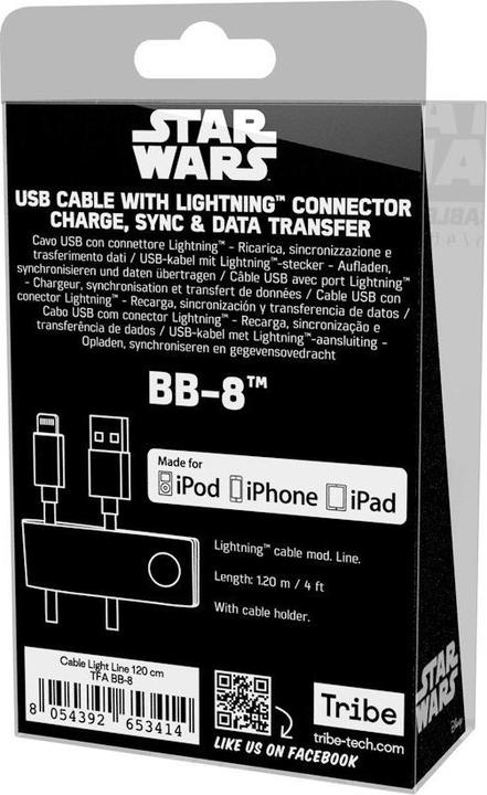Actual product image Tribe Cavo di Ricarica da USB a Lightning BB-8 1.2m (1.20 m)