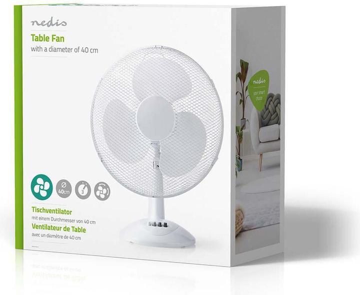 Produktbild Nedis Tischventilator FNTB10CWT40 - weiss