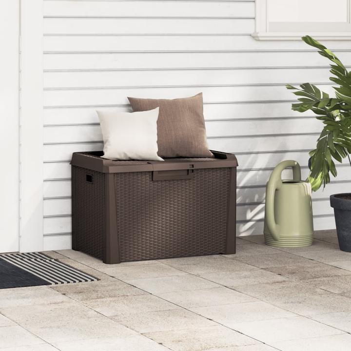 Produktbild VidaXL Gartentruhe Braun 125 L PP,Farbe: Braun,Material: 100