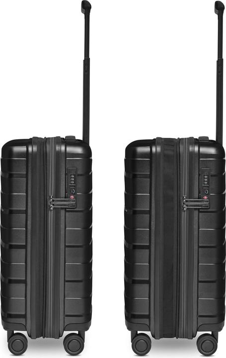 Immagine prodotto Bergpfeil Trolley da viaggio a 4 ruote per cabina S 55 cm con piega ad espansione (44 l, Bagaglio a mano (fino a 50 litri))
