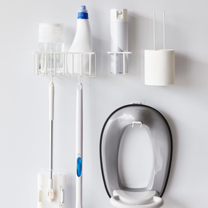 Actual product image Yamazaki Adhesive hook toilet roll holder TOWER