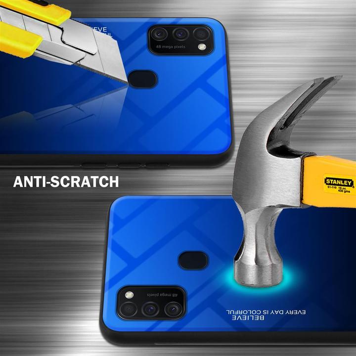 Image du produit Cadorabo Couverture en verre TPU 2 couleurs (Samsung Galaxy M30s, Samsung Galaxy M21)