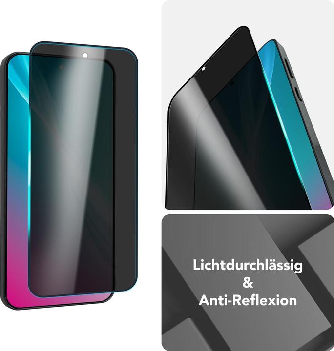 Produktbild Nalia AntiSpyX - Privacy Schutzglas mit Blickschutz - Full Display Screen Protection 9H Tempered Glass (1 Stück, Samsung Galaxy S25 Edge)